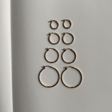 Italian Hoops - 9ct Yellow Gold