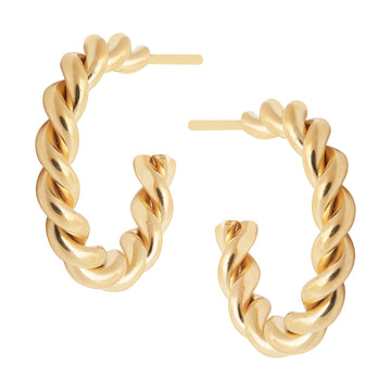 Rope Hoops - Gold Vermeil